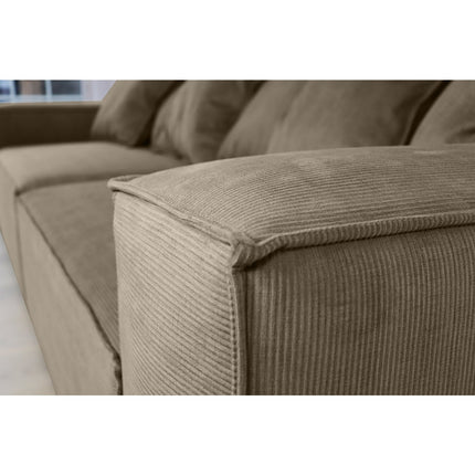 From Morris L-shaped L/R sofa, Mole, exclusive corduroy from the Belgian company BRUTEX 