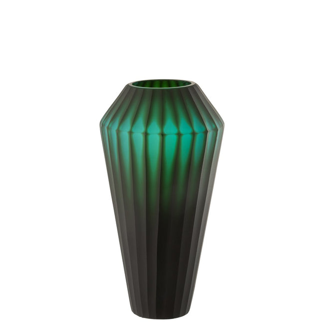 J-Line Vase Elisa Green Glass Small - 36.00 cm high
