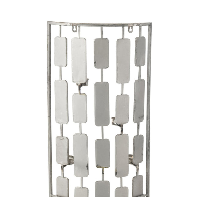 J-Line wall decoration Tealight holder - metal/mirror - gray - large