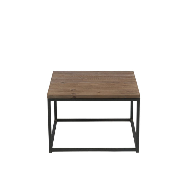 J-Line Side Table Wood/Metal Brown+Black