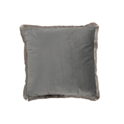 J-Line Cushion Alpha Square - polyester - gray