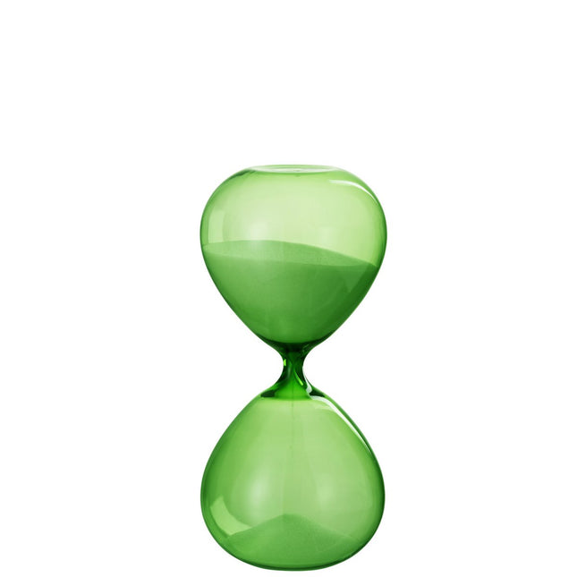 J-Line hourglass - glass - light green