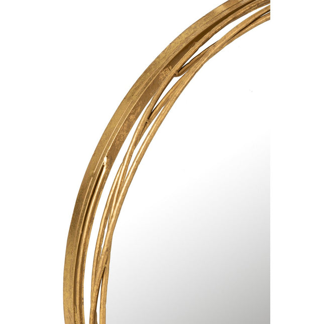 J-Line mirror Aurora Round - iron/gas - gold - small