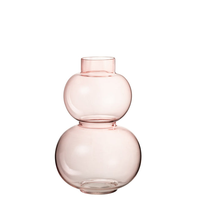 J-Line vase Ball - glass - pink - small - 28.50 cm high