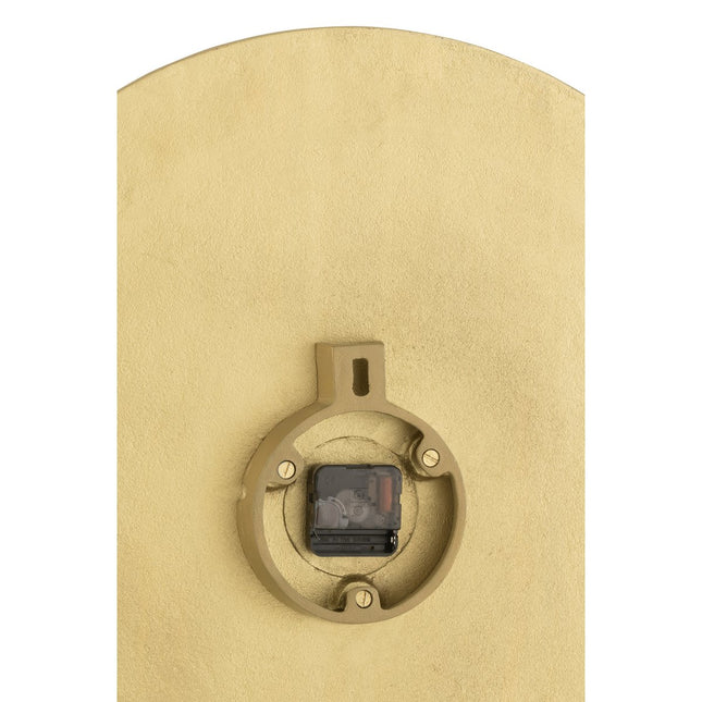 J-Line Rond klok - metaal - goud - S - Ø 37 cm