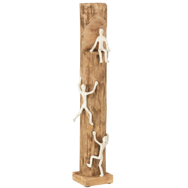 J-Line Figure 3 Climbers Wood/Aluminium Natural/Silver