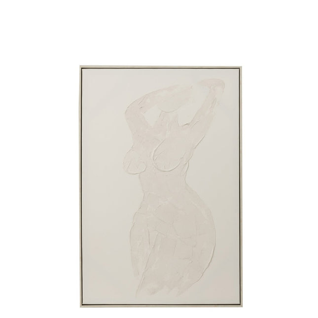 J-Line schilderij Vrouw Abstract - canvas/verf - wit