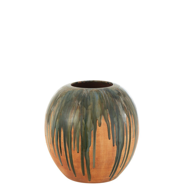 J-Line flower pot Paint Stripes - ceramic - mix - medium