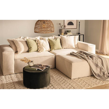 From Morris L-shaped sofa, R/L Beige Chenille, removable and washable covers
