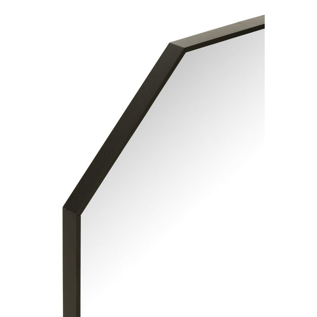 J-Line mirror Octagon - glass/metal - black