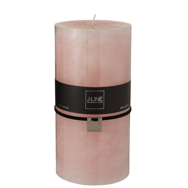 J-Line cylinder candle - powder pink - XXL - 140U - 6x