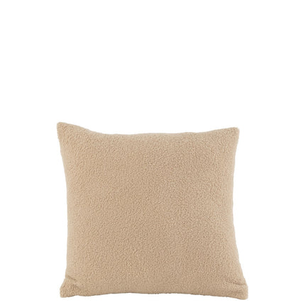 J-Line Cushion Teddy Bouclé - polyester - beige