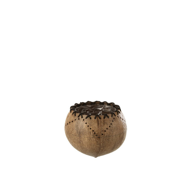 J-Line Flower Pot+Plastic Coconut Natural