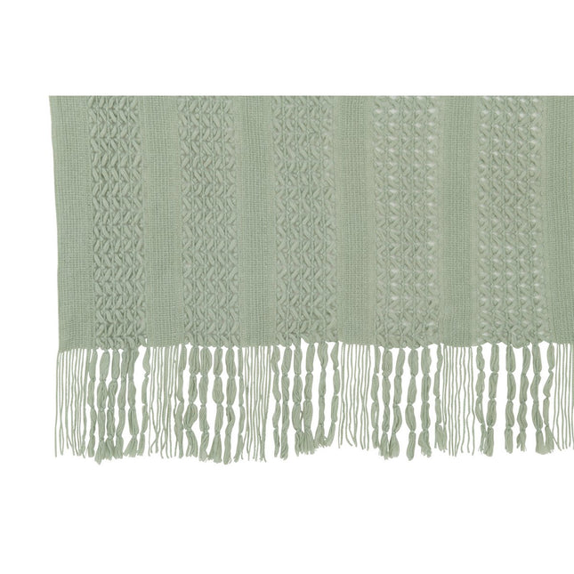 J-Line Plaid gebreid - polyester - lichtgroen - 160 x 130 cm