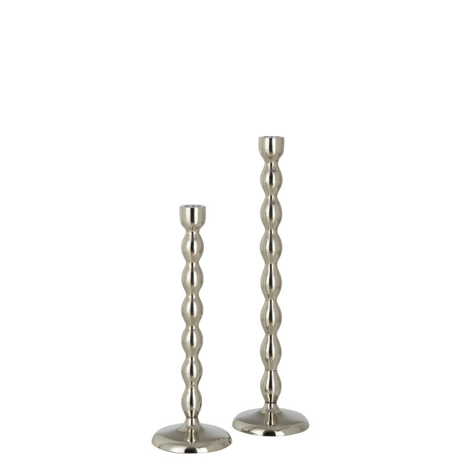 J-Line candlestick Bulbs - aluminum - silver - large