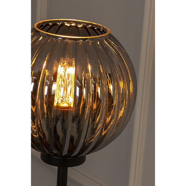 Floor lamp, 1-light, V340 smoke glass