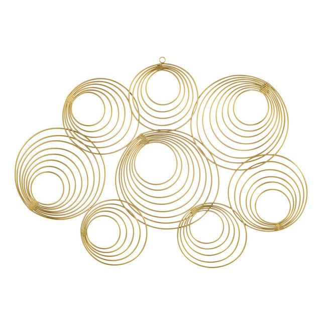 J-Line wanddecoratie Ringen - metaal - goud