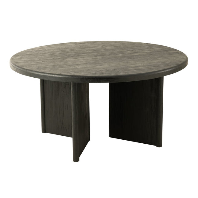 J-Line tafel Rond Teak - hout - zwart