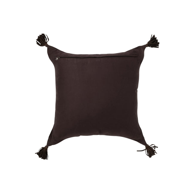 J-Line Cushion Tassels - leather - dark brown