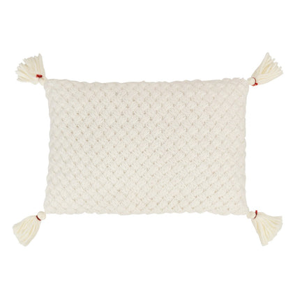 J-Line Cushion Crochet Tassel - polyester/acrylic - white