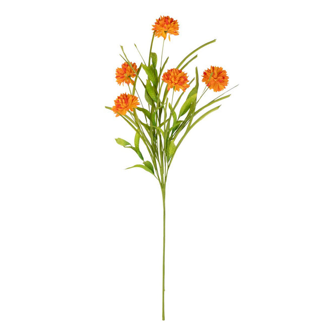 J-Line tak Chrysantemum - kunststof - oranje