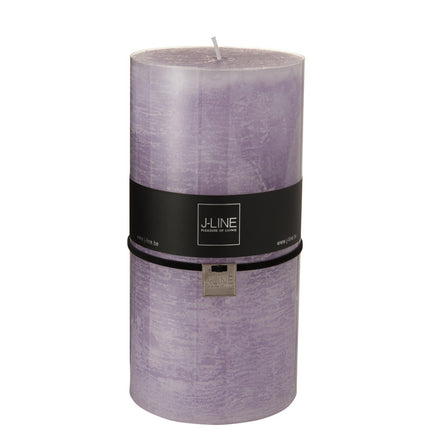 J-Line cylinder candle - lavender - XXL - 140U - 6 pieces