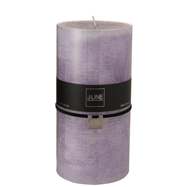 J-Line cylinder candle - lavender - XXL - 140U - 6 pieces