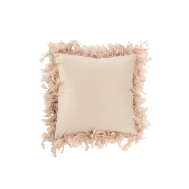 J-Line Cushion Plumes - polyester - powder pink
