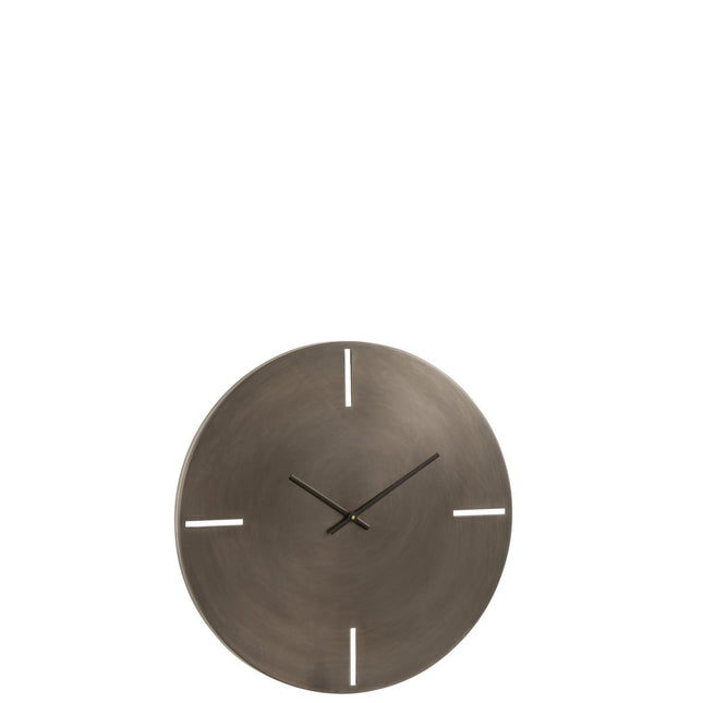 J-Line Round clock - metal - dark gray - S - Ø 50.5 cm