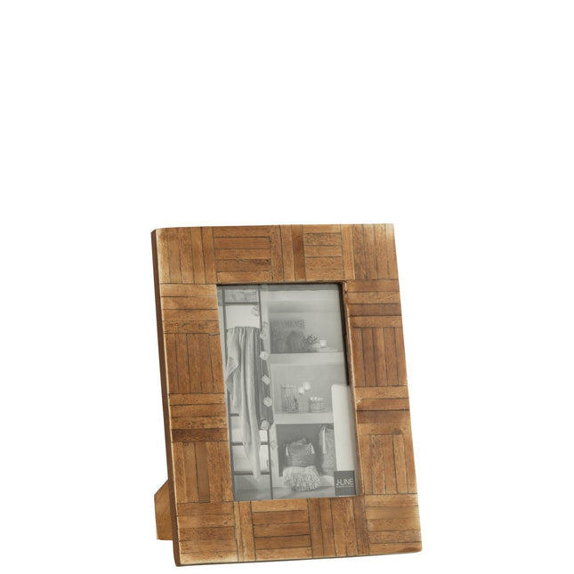 J-Line photo frame - photo frame Rectangle - wood - brown - small