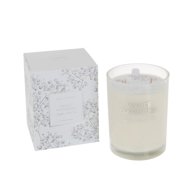 J-Line scented candle White Gardens - white - large - 70U