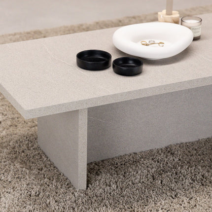 Coffee table Palmer 110 x 50cm, color gray natural stone