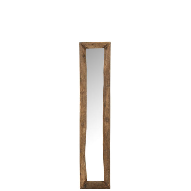 J-Line mirror Rectangle - wood - brown - small