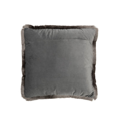 J-Line Cushion Alpha Square - polyester - gray
