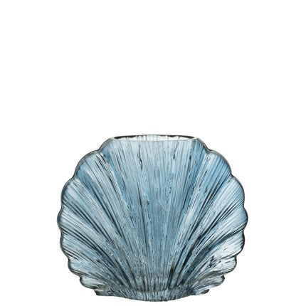 J-Line vase Shell - glass - light blue - large