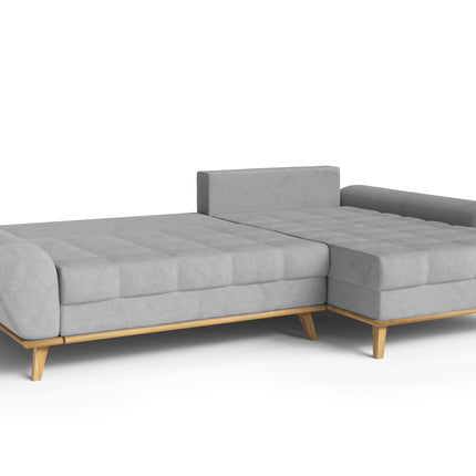 Baltico Gray Modern Corner Sofa Bed - Right