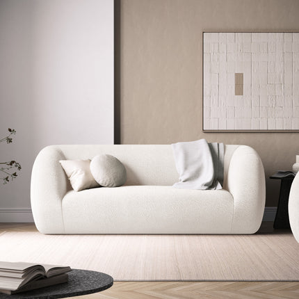 Boucle sofa, Ash, 2-seater, white