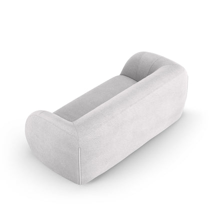 Boucle sofa, Ash, 2-seater, light gray