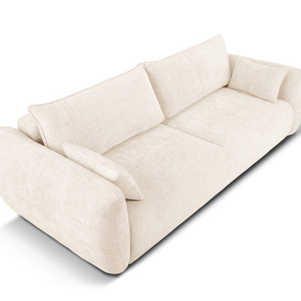 Sofa with bed function and box, Matera, 3 seats, light beige