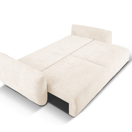 Sofa with bed function and box, Matera, 3 seats, light beige