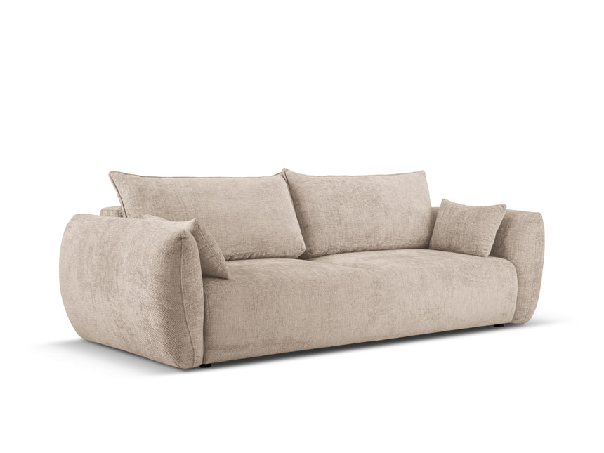Sofa with bed function and box, Matera, 3 seats, beige