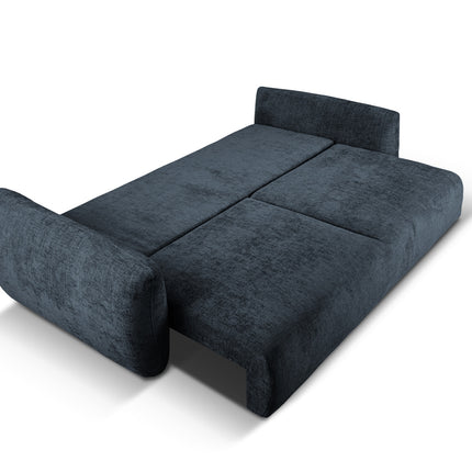 Sofa with bed function and box, Matera, 3 seats, royal blue