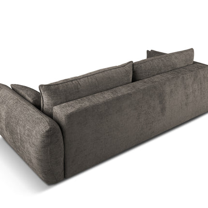 Sofa with bed function and box, Matera, 3 seats, gray