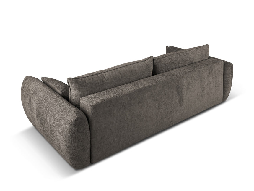 Sofa with bed function and box, Matera, 3 seats, gray