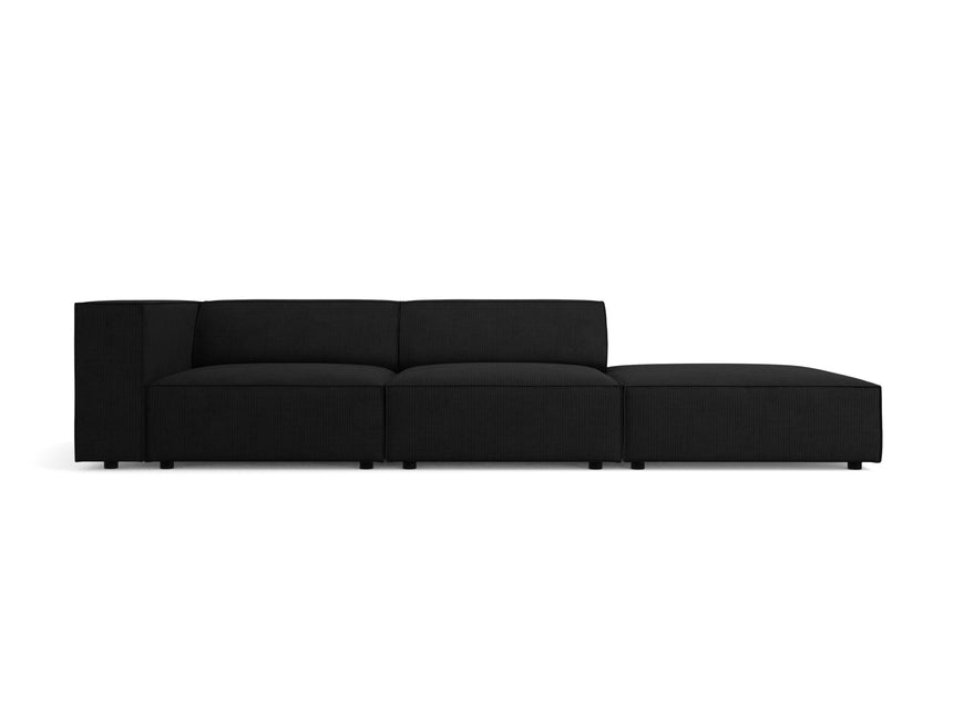 Right bench, Arendal, 4-seater, black