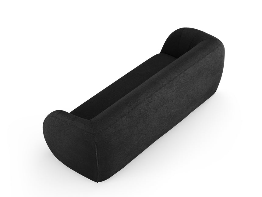 Boucle sofa, Ash, 3-seater, black