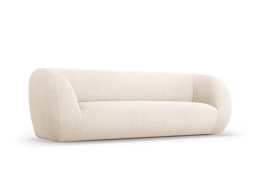 Boucle sofa, Ash, 3-seater, beige