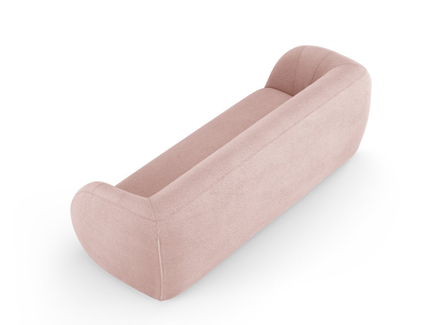 Boucle sofa, Ash, 3-seater, powder pink