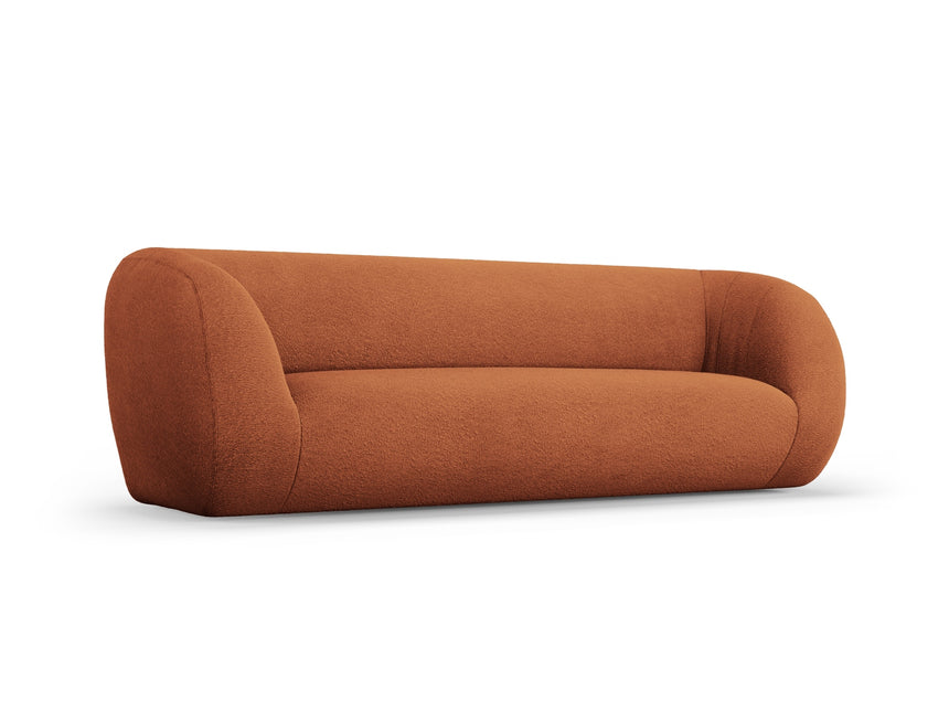 Boucle sofa, Ash, 3-seater, brown