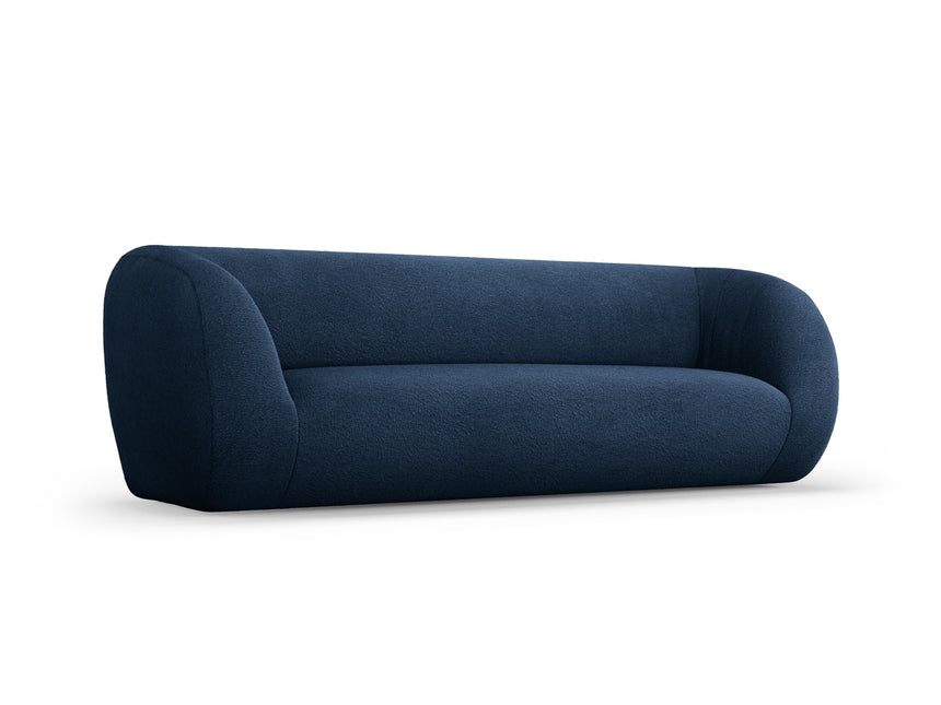 Boucle sofa, Ash, 3-seater, dark blue